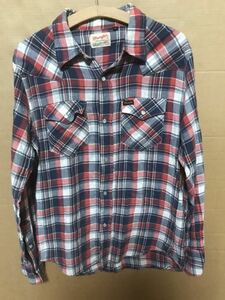 USED WRANGLER WESTERN SHIRT 中古 ラングラー ウエスタン シャツ SIZE M 送料無料