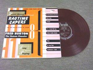 Fred Burton 米10インチ「RAGTIME CAPERS」赤盤