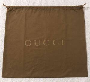 グッチ「GUCCI」バッグ保存袋 旧旧型（3364) 正規品 付属品 内袋 布袋 巾着袋 ブラウン 布製 53×47cm わけあり