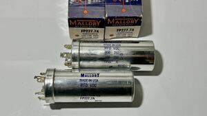 ◇MALLORY 　マロリー　FP227.7A 100-100MFD 　350-350VDC 　コンデンサー　２個セット 　元箱付き