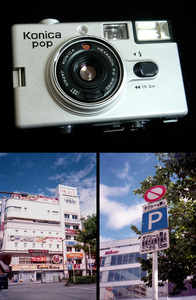 m3834190 稀少 撮影可 コニカ POP シルバー EFJ の海外版 konica pop efj vintage camera from japan c35 efj フィルムカメラ トイカメラ