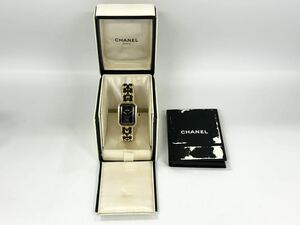 【5R15】 1円スタート CHANEL SWISS / PRAQUE OR G 20M シャネル プルミエール 稼働品 電池交換済み クオーツ レディース 腕時計 箱付き