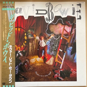 David Bowie【NEVER LET ME DOWN】デヴィッド・ボウイ　国内盤　1987年　帯・ライナーEYS-91221　ガールス（日本語Ver）収録