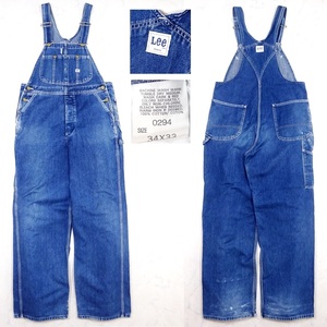 Lee DENIM OVERALLS リー デニム オーバーオール 0294 日本製 W34 ワークパンツ