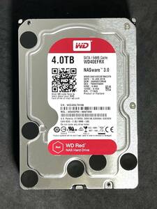 【送料無料】　★ 4TB ★　WD Red / WD40EFRX　【使用時間：88ｈ】2015年製　稼働極少　Western Digital RED　3.5インチ内蔵HDD SATA