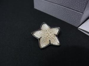 1円 ■美品■ LALIQUE ラリック スターフィッシュ ネックレストップ ペンダントトップ アクセサリー レディース シルバー系 FJ4393