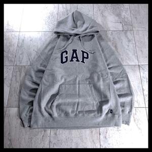 00s OLD GAP プルオーバー パーカー フーディ グレー L