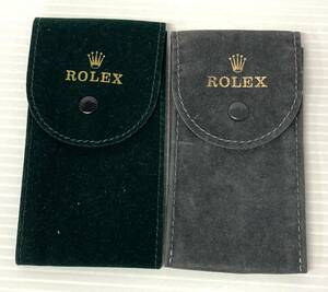 ★☆純正 ROLEX ロレックス 時計用携帯ケース ソフトケース ウォッチケース グリーン グレー 時計入れ トラベルケース 216☆★