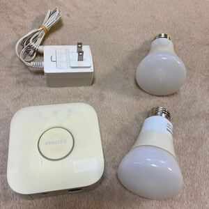 【展示品・本体、ランプ色褪せあり】LED電球 「Hue（ヒュー）PLH03CS ランプ２個セット ジャンク品