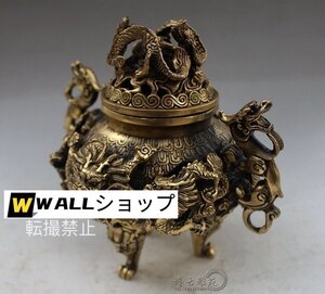 高品質 大人気 香炉 竜 銅器 銅製品 風水 財運グッズ 　置物 装飾品 民芸品