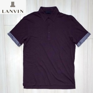 新品 LANVIN ポロシャツ M メンズ US.S 半袖シャツ ランバン スポーツ ゴルフ