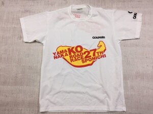 GOLDWIN ゴールドウイン 27回 スポニチ山中湖ロードレース 2007年 ドライメッシュ半袖Tシャツ メンズ ポリエステル100% S 白