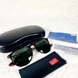 Ray-Ban レイバン　サングラス　RB4171-F　グリーンレンズ　べっ甲柄フレーム　ブラウン　ボストン