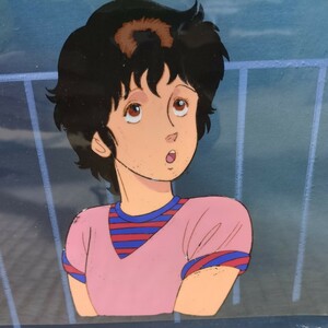 セル画　キャッツ・アイ　来生愛　東京ムービー新社　背景付　1984年頃 週刊少年ジャンプ　TVアニメ　日本テレビ　