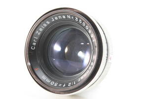 [B] Carl Zeiss Jena Sonnar 50mm F2 T★Contaxマウント★10848