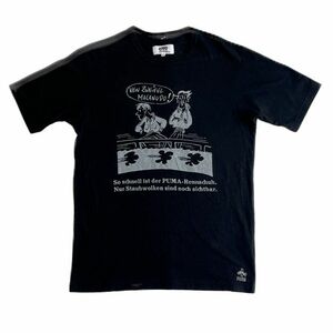 eYe JUNYA WATANABE MAN PUMA ジュンヤワタナベ コムデギャルソン プーマ Tシャツ ビンテージプリント ブラック M [f6-0012]