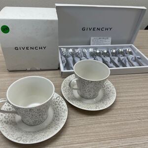 884▲1円スタート GIVENCHY ジバンシー カップ＆ソーサー カトラリー まとめ売り 洋食器 アニマル柄