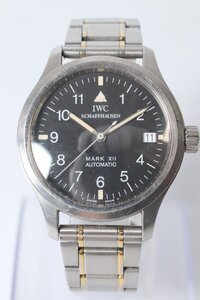 ★IWC International Watch Co. SCHAFFHAUSEN マーク XII IW324101 パイロットウォッチ 自動巻き デイト メンズ 腕時計 5222-TE