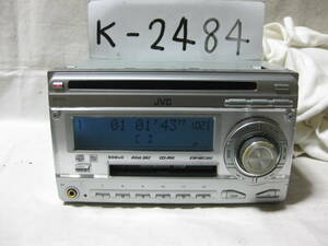 K-2484　JVC　ビクター　KW-MC300　MDLP　フロント AUX　2Dサイズ　CD&MDデッキ　故障品