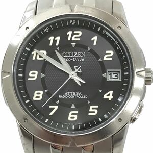 CITIZEN シチズン ATTESA アテッサ Eco-Drive エコドライブ 腕時計 ATD53-2751 H110-T009425 電波ソーラー ラウンド TITANIUM 動作OK