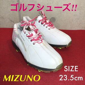 【売り切り!送料無料!】A-148 MIZUNO DRY STYLE DS-023 ゴルフシューズ!23.5cm!中古箱無し!