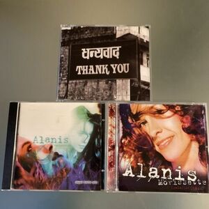 3 LOT ALANIS MORISSETTE: THANK U IMPORT, JAGGED LITTLE PILL, CHAOS VG++ 海外 即決