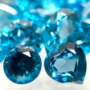 1円〜!!小粒!!〔天然ブルートパーズおまとめ156ct〕n 約31.2g ルース 裸石 宝石 ジュエリー jewelry blue topaz w5 21