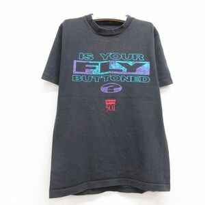 古着 リーバイス Levis 半袖 ビンテージ Tシャツ キッズ ボーイズ 子供服 90s FLY クルーネック 黒 ブラック spe 23jul26 2OF