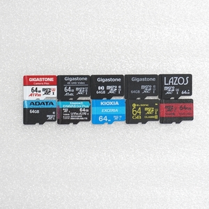 ■ microSDXC 64GB ■ まとめて 10枚セット / 動作品 フォーマット済 ジャンク 扱い microsd microSD マイクロSD　Gigastone 他 / E302