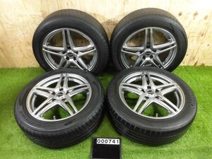 HOT STUFF WAREN ホットスタッフ ヴァーレン 17インチアルミ 夏タイヤ4本セット 5穴 PCD100 +48 215/55R17 KUMHO SENSE 中古品 ZC000741