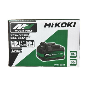 【箱付】HiKOKI[ハイコーキ] マルチボルト36V-2.5Ah 蓄電池 BSL36A18X (残量表示付)　0037-9241