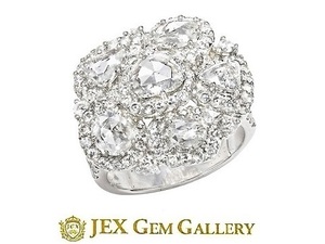 Rose cut diamond K18WG ダイヤモンド リング No.126729