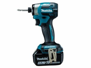 最新機種 新品 makita マキタ 充電式インパクトドライバ TD173DRGX 青 ブルー 18V 6.0Ah バッテリ(BL1860B)2本・充電器・ケース付き A38