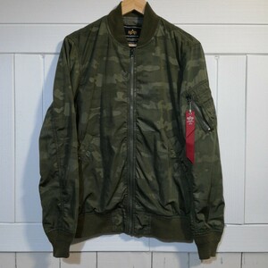 [ALPHA INDUSTRIES INC] アルファインダストリーズ MA-1 迷彩柄 フライトジャケット [サイズ:L] AVIREX Norton Vanson ミリタリー 