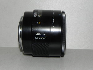 Minolta AF 50mm/f 2.8 Macro レンズ(中古品)。