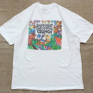 1990s Rainforest Cashew and Brazil Nuts CRUNCHヴィンテージTシャツ アニマル 動物 USAアメリカ ブラジル ナッツ 古着 アート トロピカル