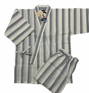 [江戸てん]訳あり　刺子甚平 糸・縫製・染色全て日本製 メンズ ドビー　白　M