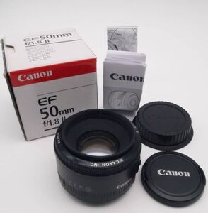 美品 Ｃanon キャノン EF 50mm F1.8 II 元箱付き 単焦点レンズ #0583