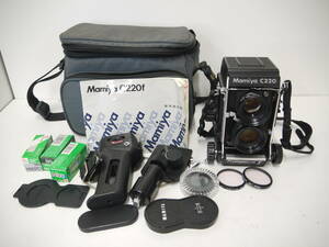 767 MAMIYA C220 Professional f MAMIYA-SEKOR S f=80mm 1:2.8 マミヤ 二眼レフ フィルムカメラ 美品 取説/期限切ネオパン付
