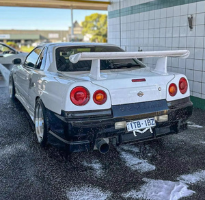 nissan 日産 スカイライン Skyine r34 gtr gtt カヌースタイル リップスポイラー エアダム 未塗装