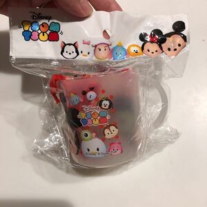 【ディズニー　ツムツム　ミッキー】プラスチックコップ とコップ入れ巾着《新品》