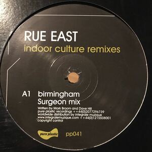 [ Rue East - Indoor Culture Remixes - Part 2 - Pure Plastic PP041 ] Surgeon , Oscar Mulero , Dave Hill, Mark Broom