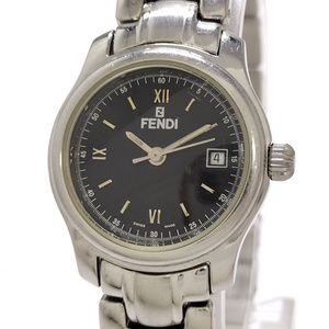 【中古】FENDI クラシコ レディース 腕時計 クオーツ SS ブラック文字盤 F22210-220L