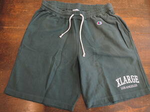 X-LARGE エクストララージ XLARGE×Champion REVERSE WEAVE SHORT PANTS チャンピオン グリーン Lサイズ 人気品　値下げしました！