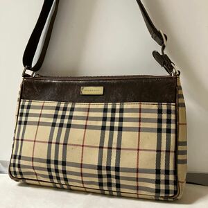 BURBERRY バーバリー ショルダーバッグ クロスボディ キャンバス レザー ノバチェック ロゴプレート