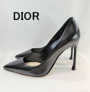 【新品】クリスチャンディオール　DIOR ESSENCE ラムレザー　ブラック　パンプス 36 KDP097MOOS900