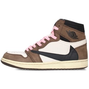 ナイキ スニーカー AIR JORDAN 1 HIGH OG TS TRAVIS SCOTT CD4487-100 26.5cm エアジョーダン1ハイオージースニーカー 中古 HJ12