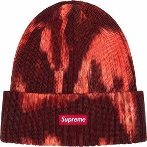 【新品未使用】 24SS 新品 SUPREME シュプリーム OVERDYED BEANIE オーバーダイドビーニー 帽子 ぼうし ニット帽 SPLATTER RED 即決あり