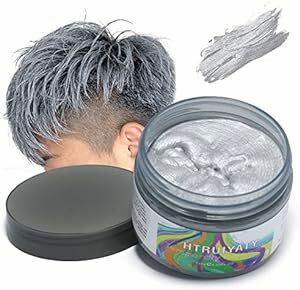 一時的なカラーヘアーワックス男女兼用使い洗える天然成分DIY髪色ーワックスハロウィンコスプレ (グレー