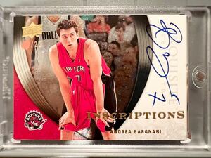 最高級直書25 Inscriptions Auto 07 Upper Deck Exquisite Andrea Bargnani アンドレア バルニャーニ NBA サイン Panini バスケ ラプターズ